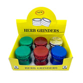 HERB GRINDER METAL DIAMOND - ASSORTED COLOR