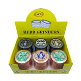 HERB GRINDER METAL TOP DESIGN - ASSORTED COLOR