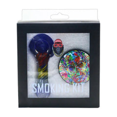 IDGAF SMOKING KIT GLASS PIPE WITH 55MM GRINDER KIT-PPGR