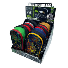 SMOKEZILLA PRINTED THIN LOCKING BAG 23823 - ASSORTED