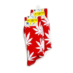 OG TREND SSM12 LEAF PRINT SOCKS - ASSORTED