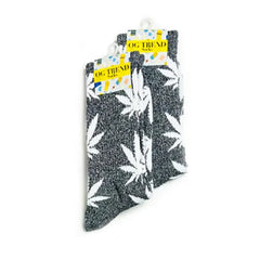 OG TREND SSM12 LEAF PRINT SOCKS - ASSORTED