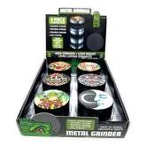 SMOKEZILLA PRINTED METAL GRINDER 25551 - ASSORTED