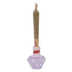 RAW PURPLE GLASS MUSHROOM CONE HOLDER