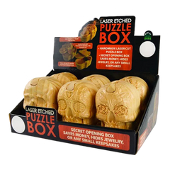 SMOKEZILLA MAGIC SKULL WOOD PUZZLE BOX