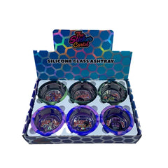 STICKER CARTEL GLASS SILICONE ASHTRAY 85MM ASSORTED