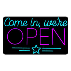 SWAV LED-28 35X17 IN - COME IN WE'RE OPEN
