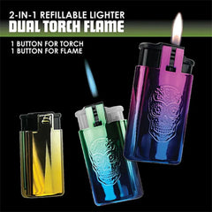 SMOKEZILLA TORCH 023696 DUAL FLAME - ASSORTED