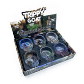 TRIPPY GOAT GLASS ASHTRAY ASH114-GG - GANJA GIRL