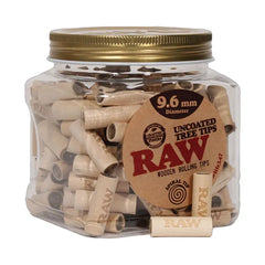 RAW UNCOATED TREE TIPS ROLLIN PAPER JAR 100PK