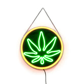 SHOP SIGN NEON W/ REMOTE CONTROL 16"x16" - WEED