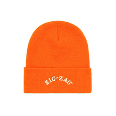 ZIG ZAG BEANIE NEON ORANGE
