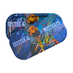 DESIGNER 3D SMALL SLIM TRAY - HUSTLE AND MOTIVATE