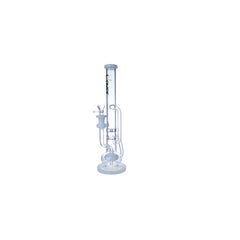 Clover 13" Ball Perc Recycler Straight Tube Waterpipe - Colors May Vary - (1 Count)