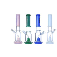 Clover 14" Inline Drop Perc Waterpipe - Colors May Vary - (1 Count)