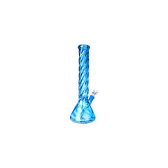 Clover 15" 7mm Swirl Waterpipe - Colors May Vary - (1 Count)
