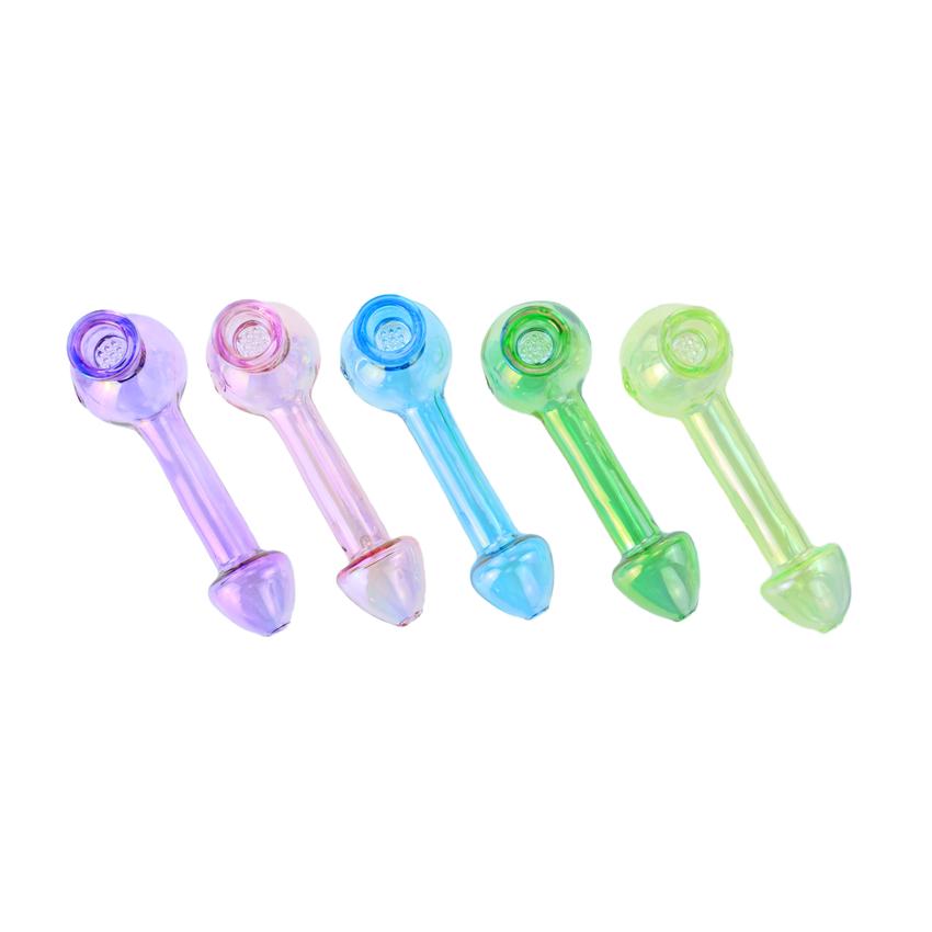 Clover 5.5" Four Hole Rounded Tip Handpipe - Colors May Vary - (1 Count)