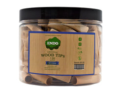 ENDO Wood Tips - 120 Count Per Jar - Various Sizes - (1 Count)