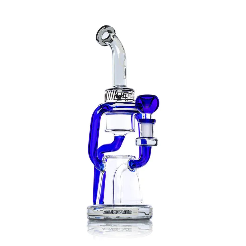 Hemper 10" Cyberpunk XL Glass Bubbler Waterpipe - Blue XL - (1 Count)