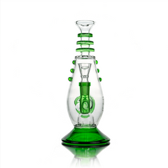 Hemper - 9" Phaser Glass Bubbler Waterpipe - Green - (1 Count)