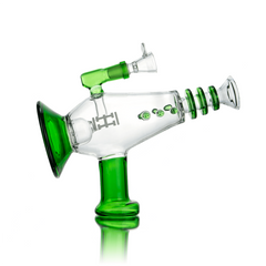Hemper - 9" Phaser Glass Bubbler Waterpipe - Green - (1 Count)