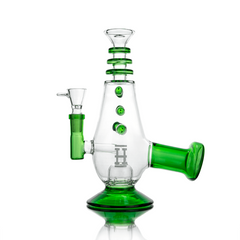 Hemper - 9" Phaser Glass Bubbler Waterpipe - Green - (1 Count)