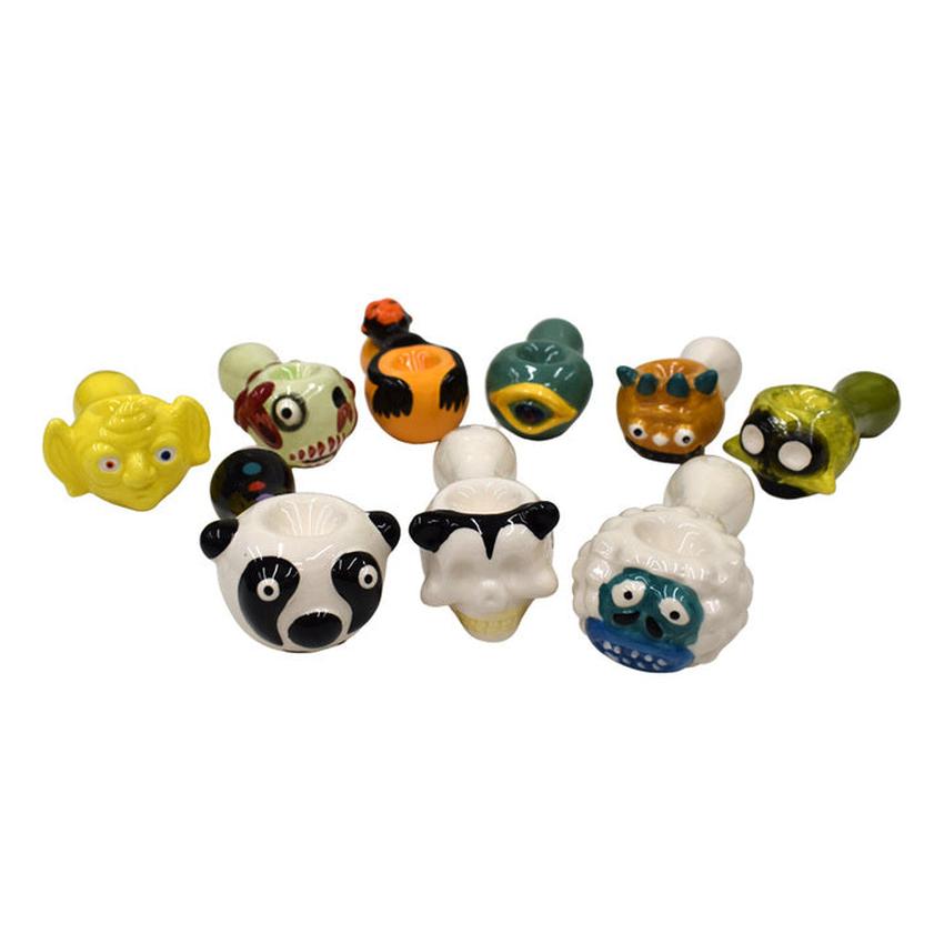 Novelty Ceramic Pipe - Assorted Designs, Animals, Characters (1 Count)