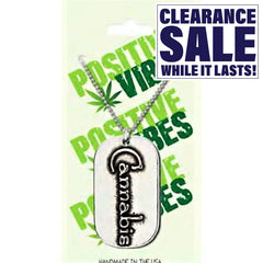 Positive Vibes Charm & 18" Ball Chain - Various Designs - (1 Count)