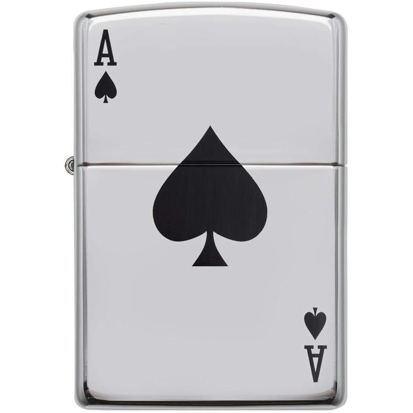 ZIPPO Ace of Spades Chrome Lighter - (1 Count)