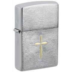 ZIPPO Cross Brushed Chrome Lighter - (1 Count)