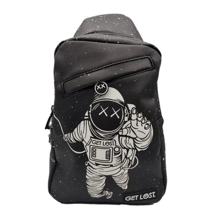 GET LOST PREMIUM SAFFIANO LEATHER SHOULDER BAG - 007 GET LOST ASTRONAUT