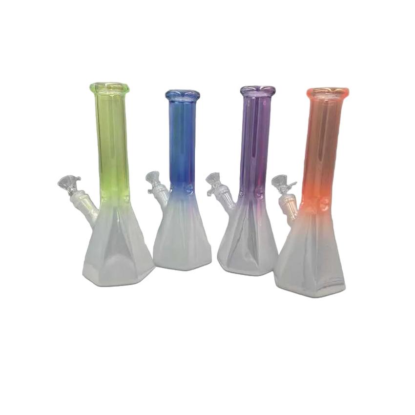 10" Frosted Octogon Waterpipe - Color May Vary - (1 Count)