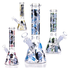 10″ Goblin Glass Bong Beaker Water Pipe - Colors May Vary - (1 Count)