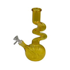 10" Kink Fishbowl Waterpipe - Colors May Vary - (1 count)
