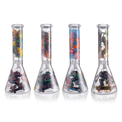 10" Skull Board Waterpipe - Colors May vary - (1 Count)