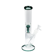 10" Straight Tube Tree Arm Perc Waterpipe - Colors May Vary - (1 Count)
