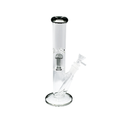 10" Straight Tube Tree Arm Perc Waterpipe - Colors May Vary - (1 Count)
