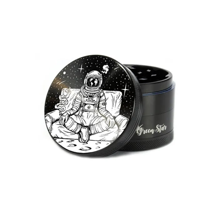 GREEN STAR 2.5" GRINDER - ASTRONAUT CHILLING ON THE MOON