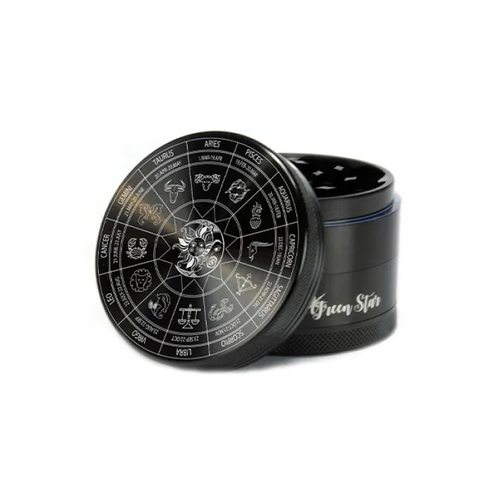 GREEN STAR 2.5" GRINDER - HOROSCOPE DESIGN