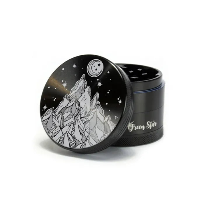GREEN STAR 2.5" GRINDER - STARRY NIGHT MOUNTAIN SCENE
