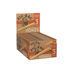 ZIG ZAG UNBLEACHED KING SIZE CONES