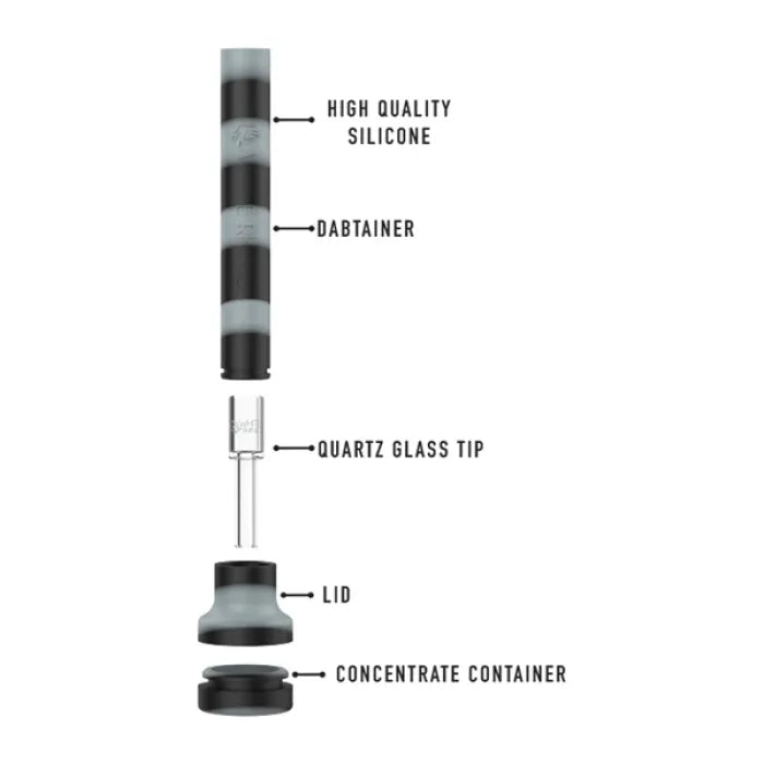 WHITE RHINO DABTAINER SILICONE/QUARTZ DAB STRAW DT1002
