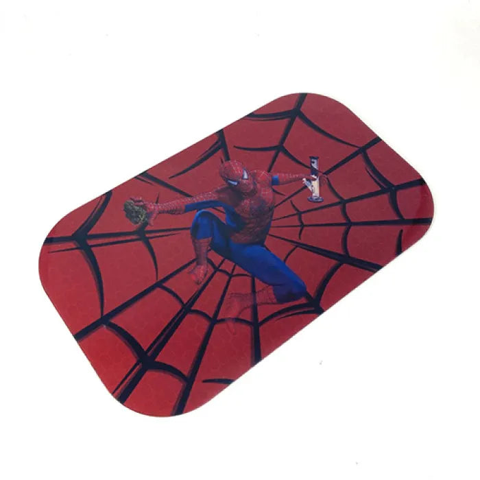 METAL TRAY WITH 3D LID - 12 SPIDERMAN WITH BONG