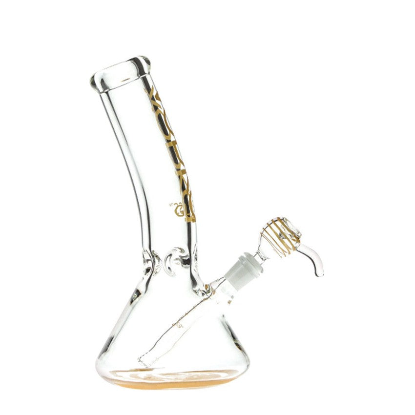 12" Vodka Glass Bent Neck Water Pipe 9mm - Various Colors - (1 Count)