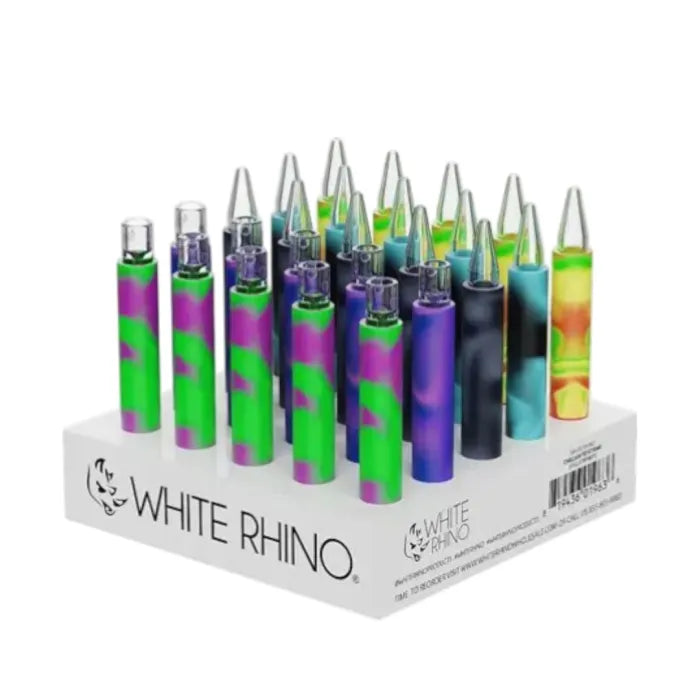 WHITE RHINO PYREX CHILLUM TO STRAW - ORIGINAL FP1011