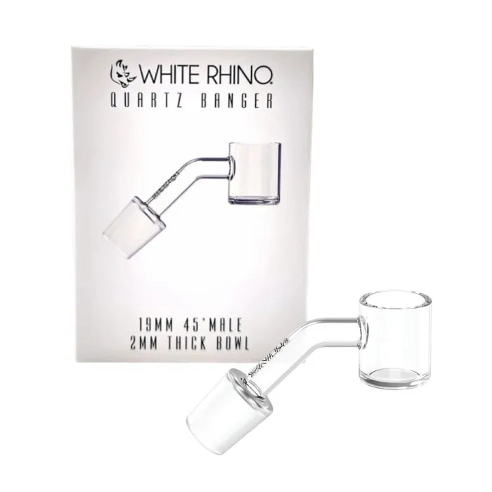 WHITE RHINO 2MM QUARTZ BANGERS - 19MM / 45DEGREES