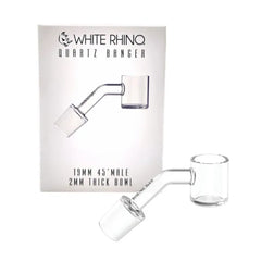 WHITE RHINO 2MM QUARTZ BANGERS - 19MM / 45DEGREES