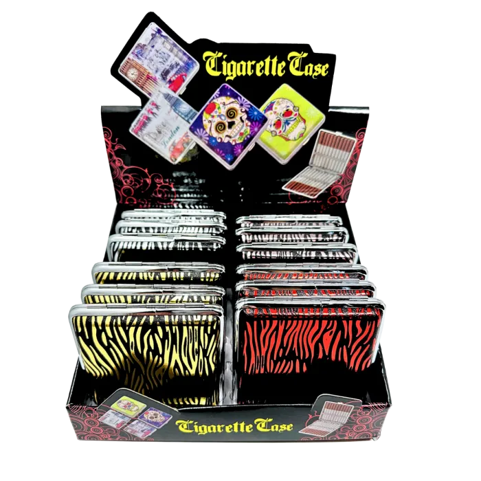 CIGARETTE CASE ZEBRA CHROME 70426