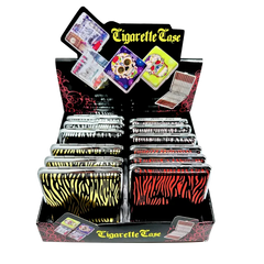 CIGARETTE CASE ZEBRA CHROME 70426