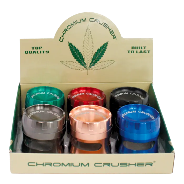 CHROMIUM CRUSHER TAPER ASHTRAY W/ LED 70428